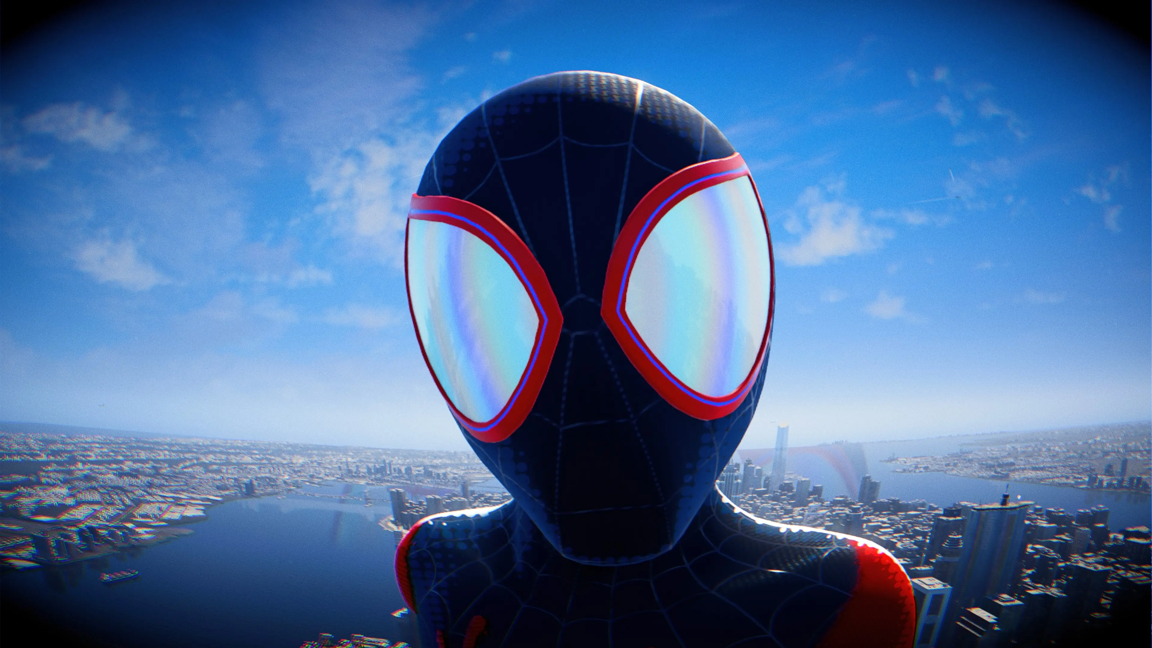 grosse gueule de miles morales sous fisheye
